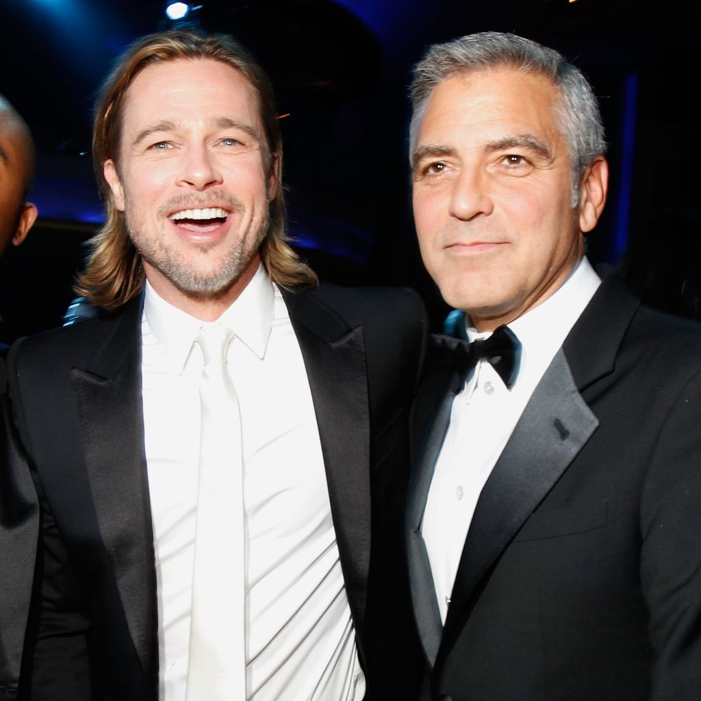 Brad Pitt und George Clooney, Januar 2012
