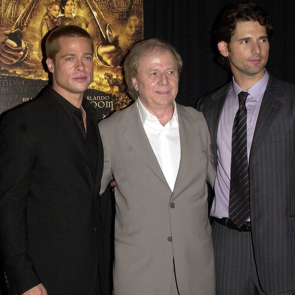 Brad Pitt, Wolfgang Petersen und Eric Bana, "Troja"-Premiere