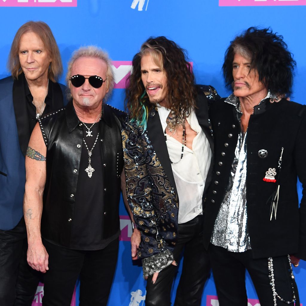 Brad Whitford, Tom Hamilton, Joey Kramer, Joe Perry und Steven Tyler von Aerosmith