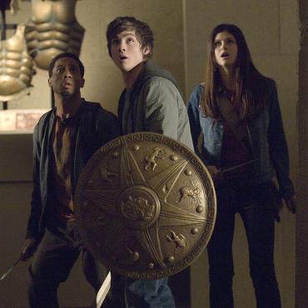 Brandon T. Jackson, Logan Lerman und Alexandra Daddario in "Percy Jackson – Diebe im Olymp", 2010