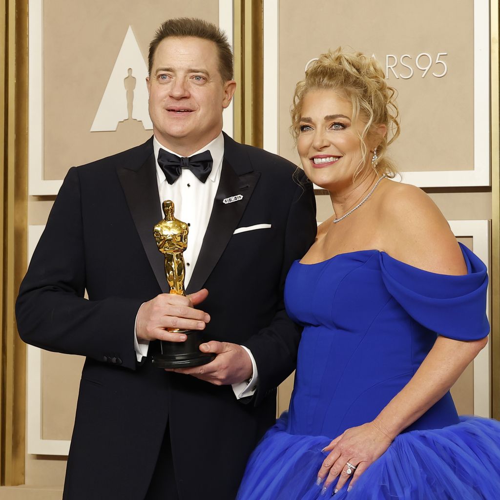 Brendan Fraser mit seiner Freundin Jeanne Moore bei den Oscars