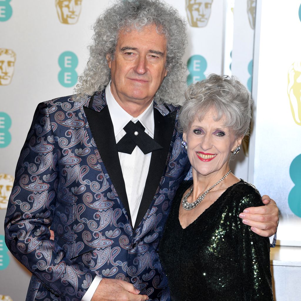 Brian May und seine Frau Anita Dobson bei den BAFTAs in London im Februar 2019