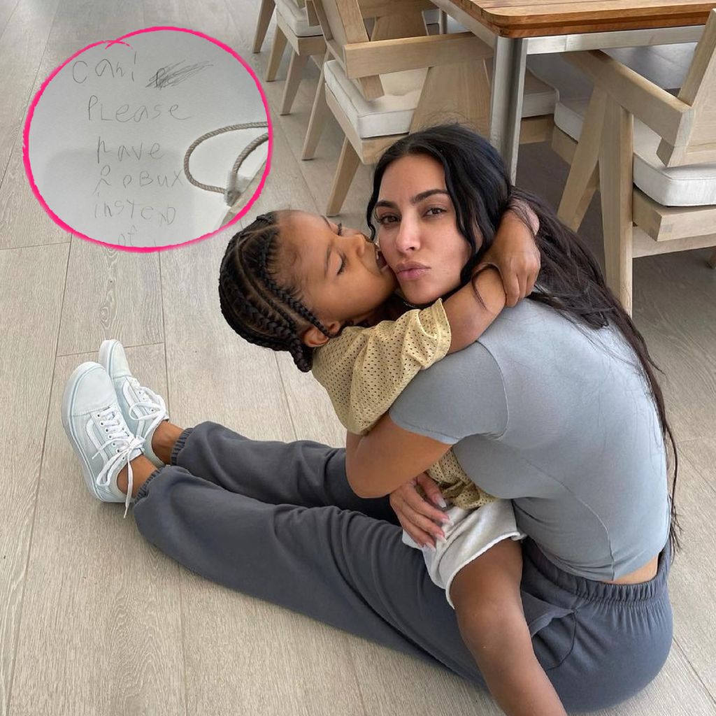 Brief von Saint West, Kim Kardashian mit Sohn Saint