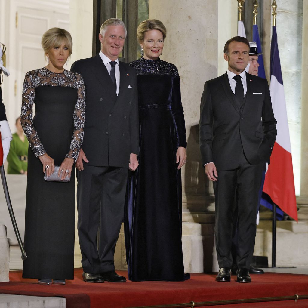 Brigitte Macron, König Philippe, Königin Mathilde und Emmanuel Macron im Oktober 2024