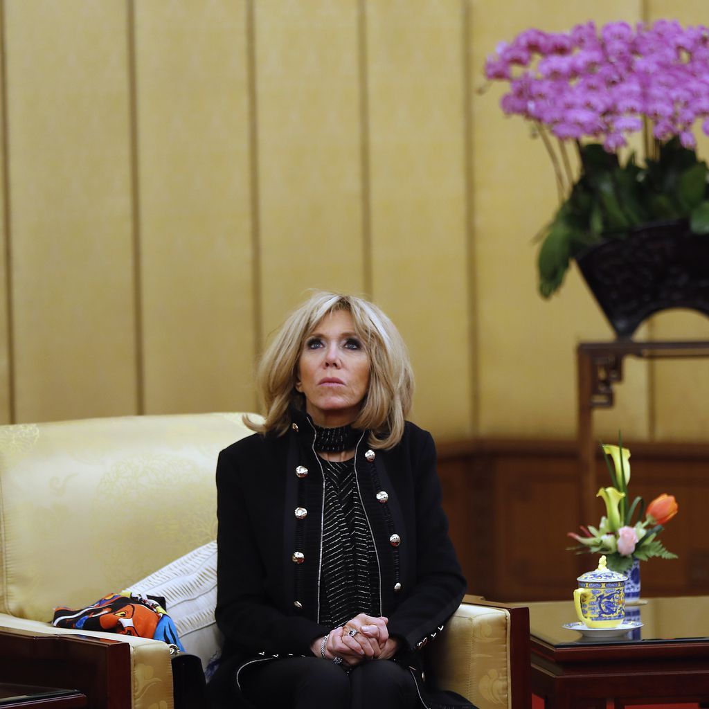 Brigitte Macron bei einem Staatsbesuch in Peking, China