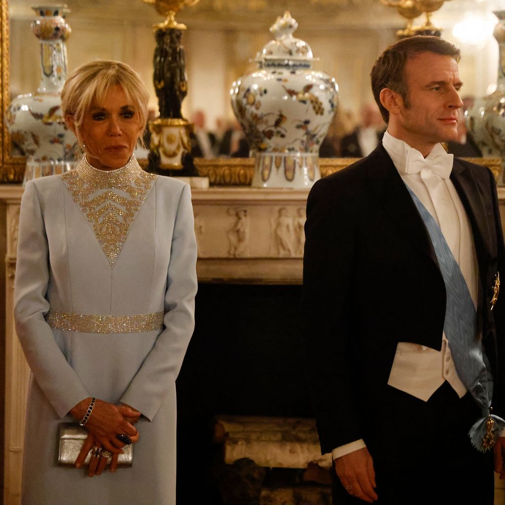 Brigitte und Emmanuel Macron im schwedischen Königspalast
