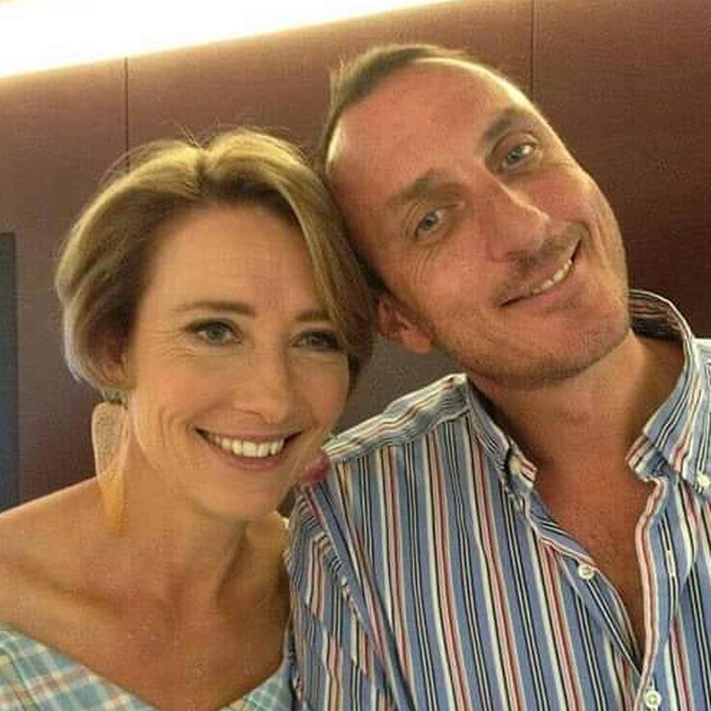 "Britain's Got Talent"-Warm-Upper Ian Royce mit Schauspielerin Emma Thompson