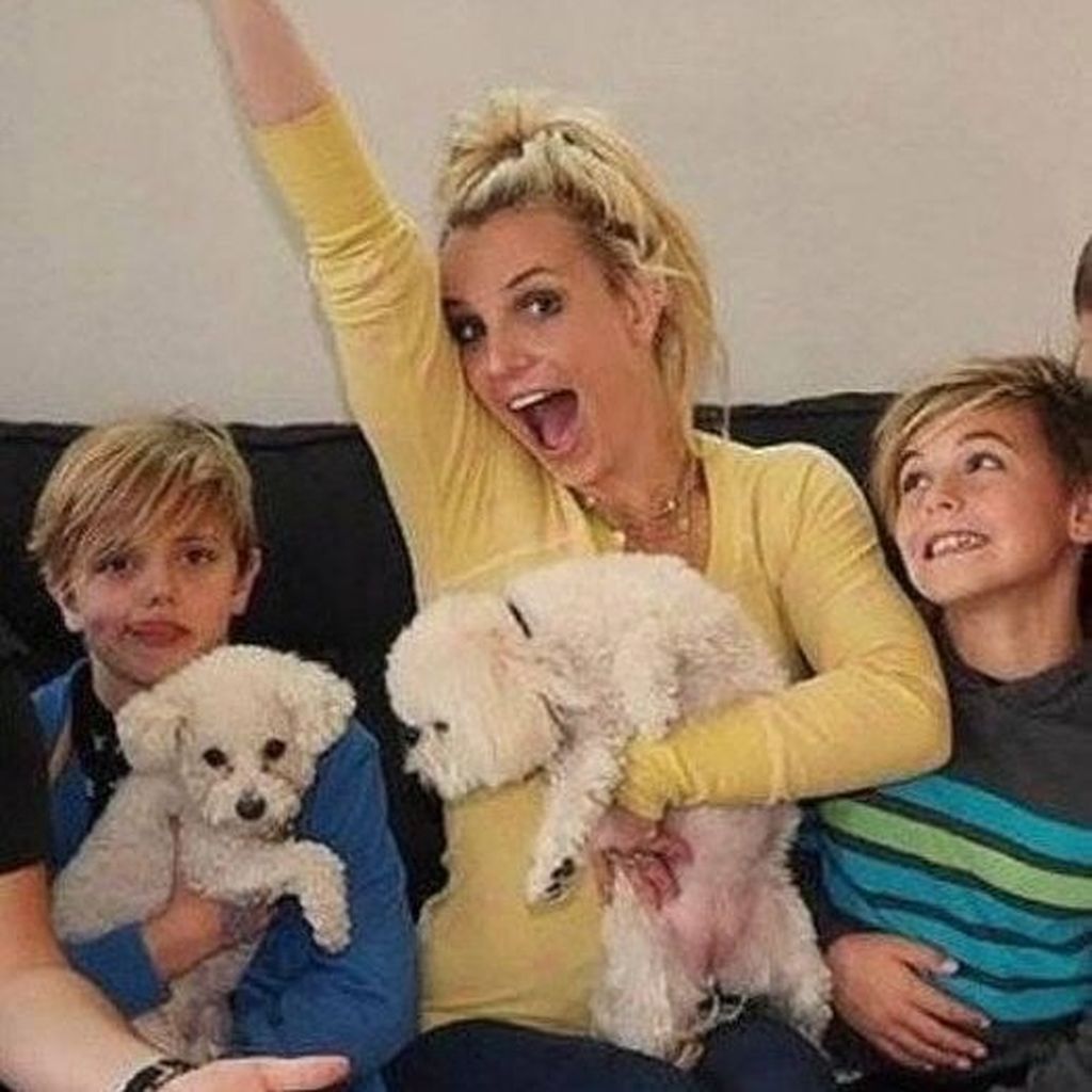 Britney Spears mit ihren Söhnen