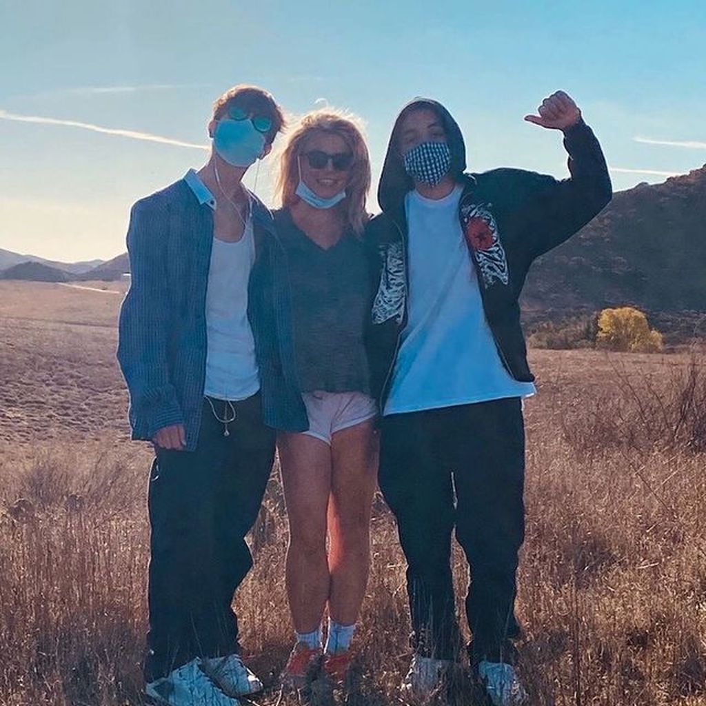 Britney Spears mit ihren Söhnen Sean Preston und Jayden James im März 2021