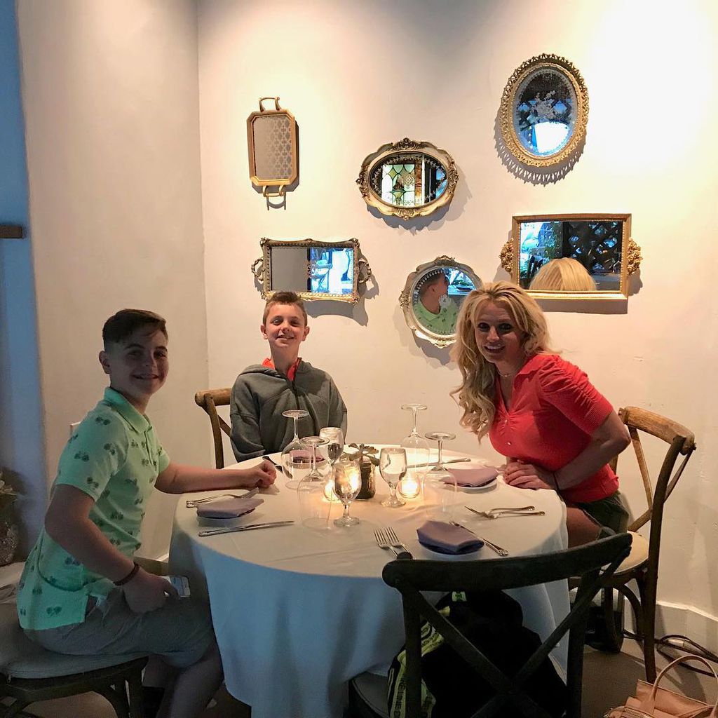 Britney Spears mit ihren Söhnen Sean Preston und Jayden