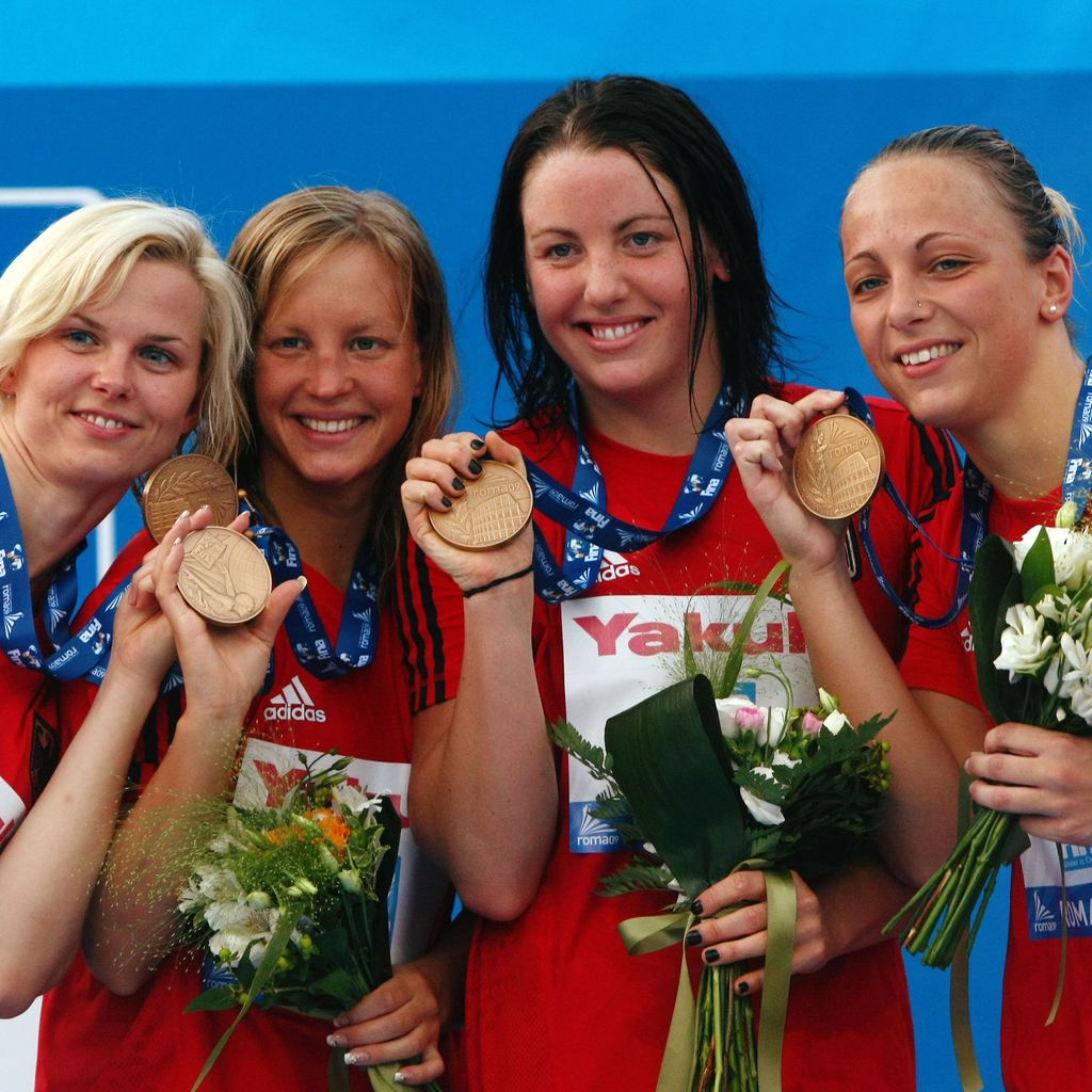 Britta Steffen, Annika Mehlhorn, Sarah Poewe und Daniela Samulski