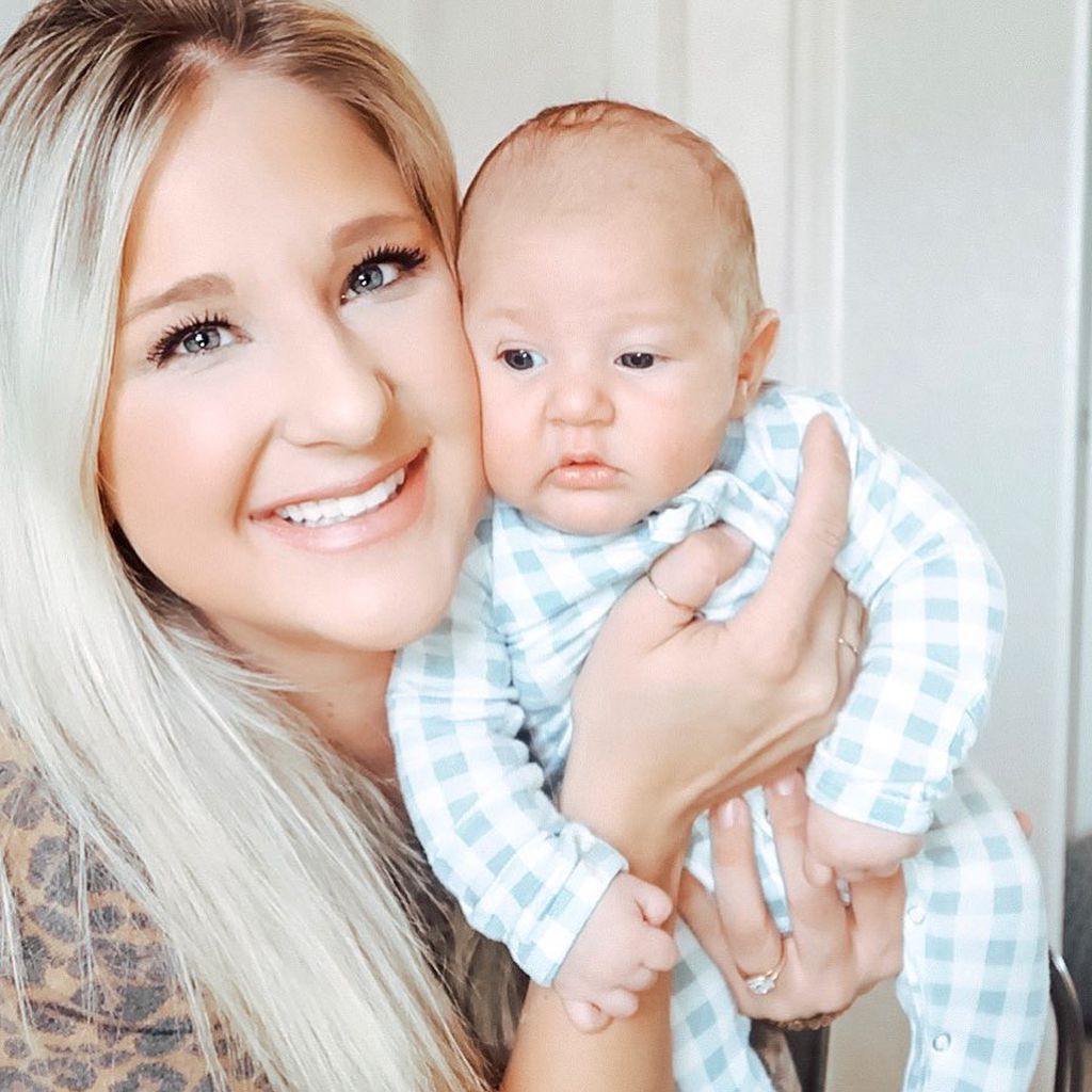 Brittani Boren Leach mit ihrem Sohn Crew