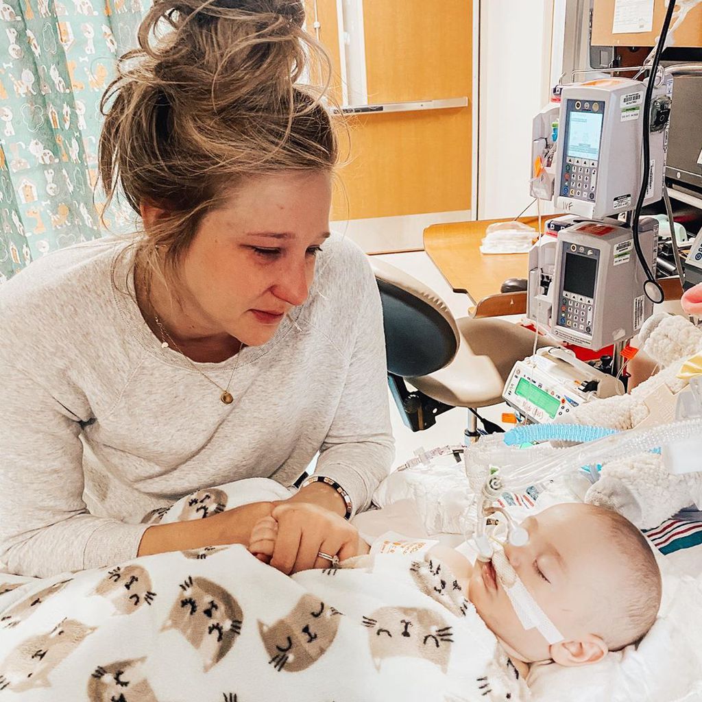 Brittani Boren Leach mit ihrem Sohn, Dezember 2019