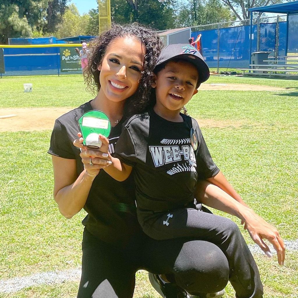 Brittany Bell mit ihrem Sohn Golden