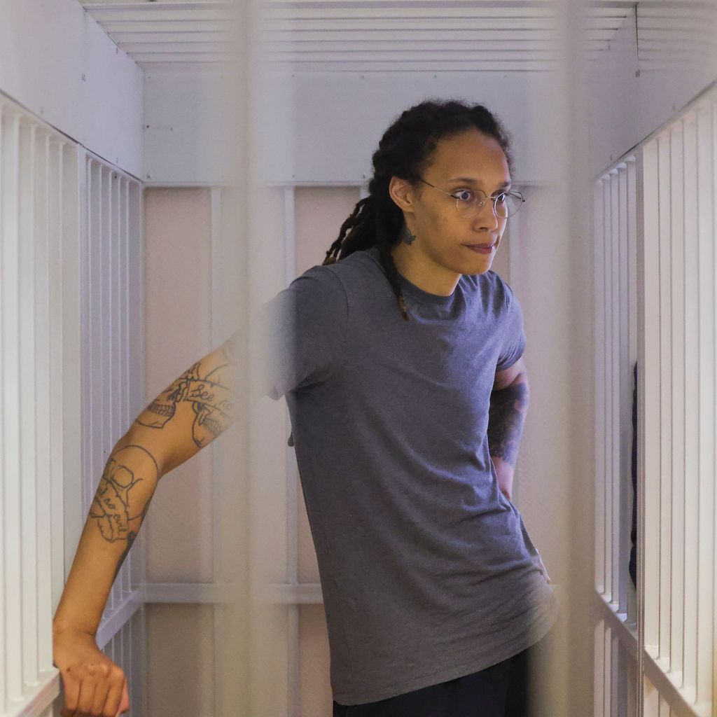 Brittney Griner im Gerichtssaal in Russland