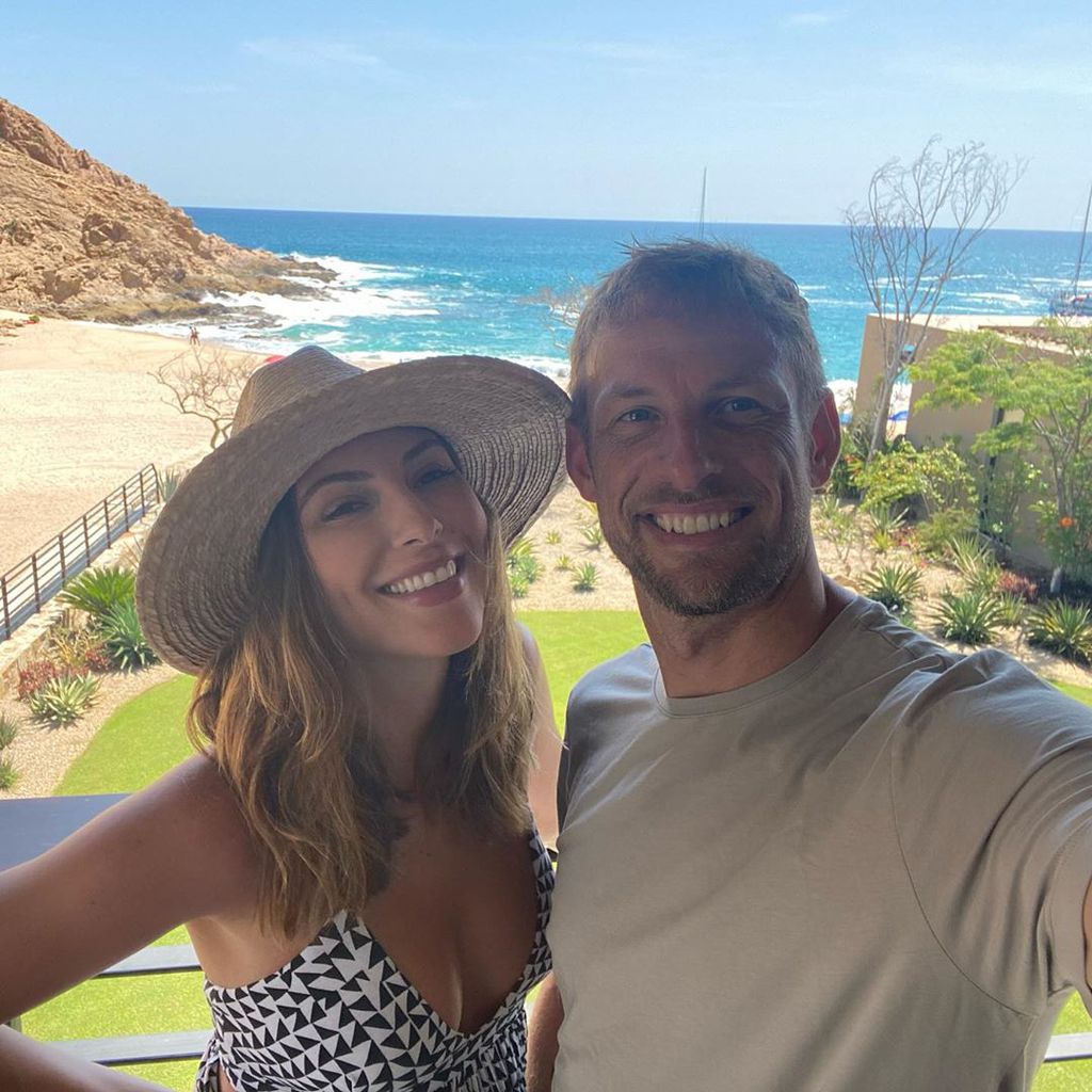 Brittny Ward und Jenson Button im September 2020 in Kalifornien