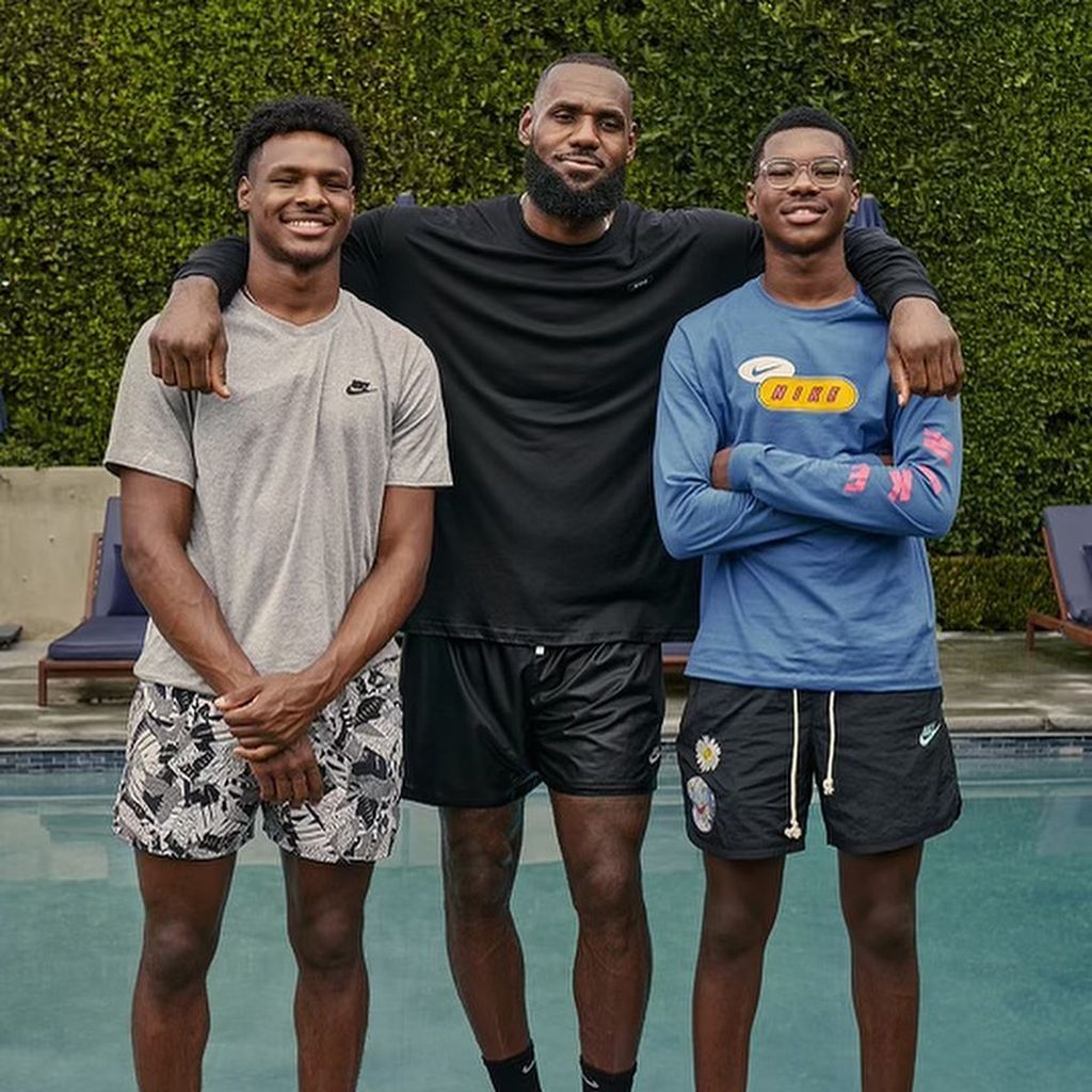 Bronny James und sein Vater LeBron James