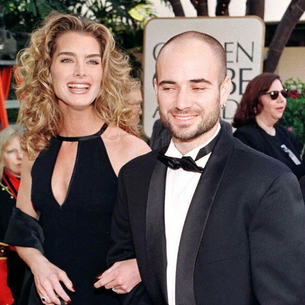 Brooke Shields und Andre Agassi bei den Golden Globes 1997