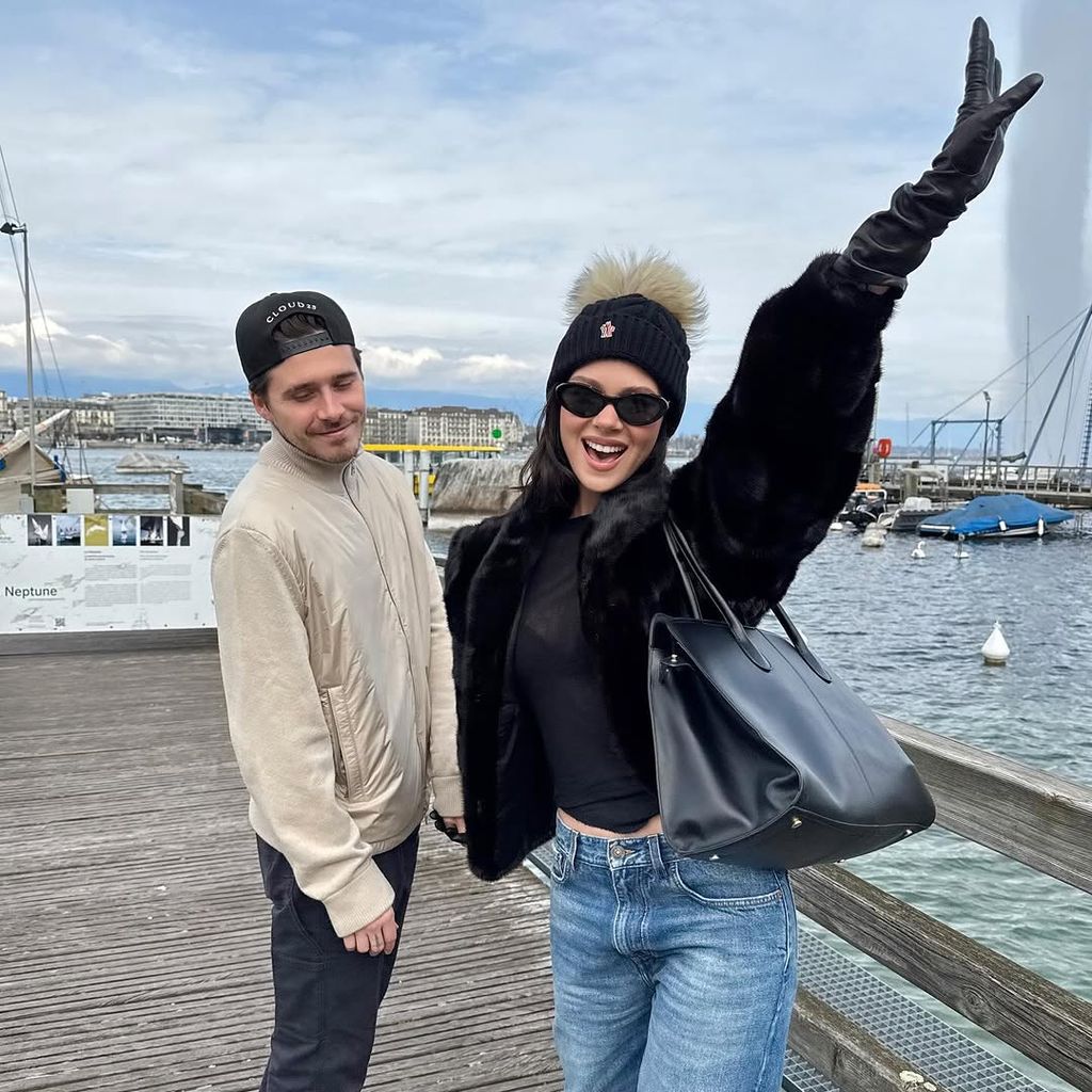 Brooklyn und Nicola Peltz-Beckham in Genf, 2025