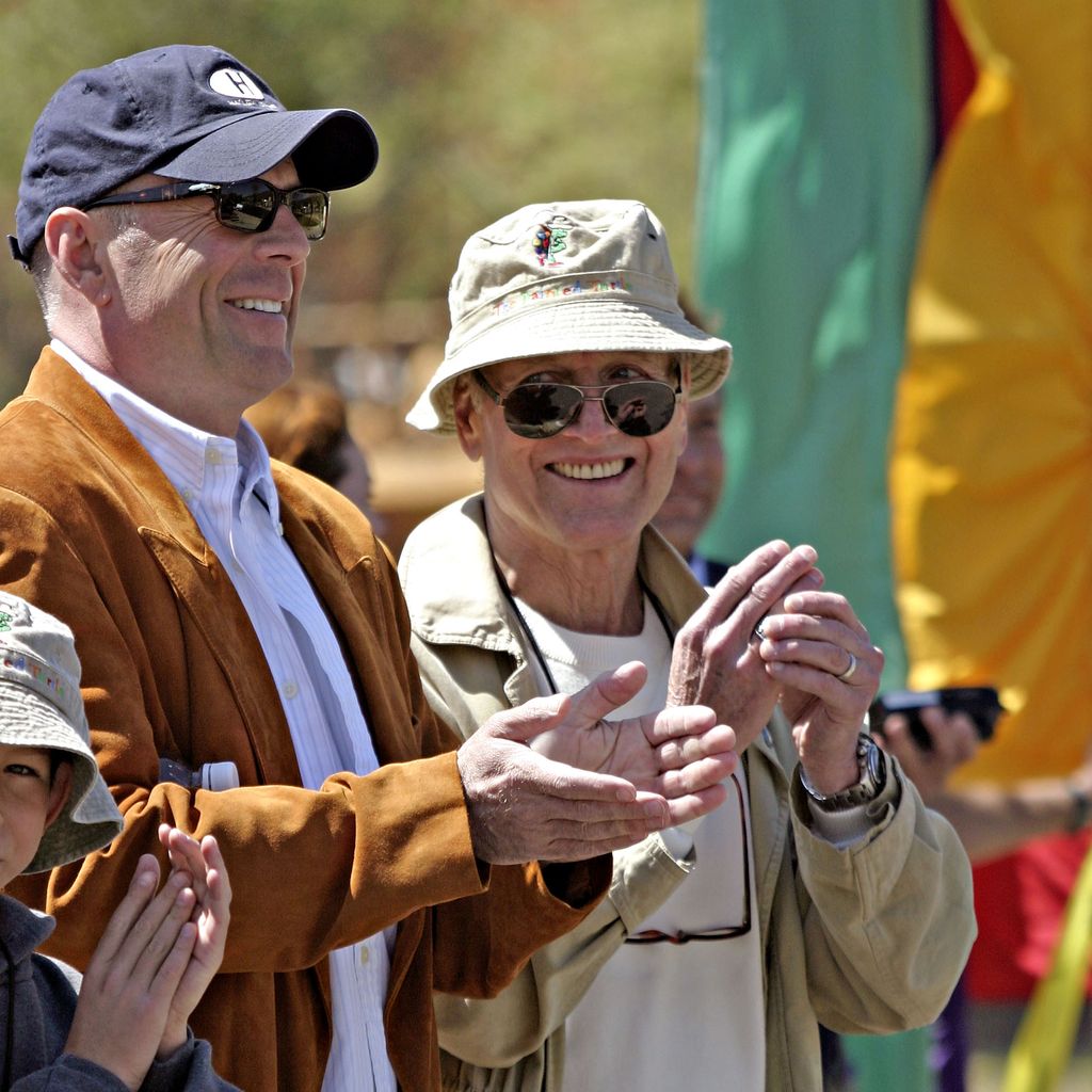 Bruce Willis und Paul Newman bei der Einweihung des Painted Turtle Camp in Kalifornien