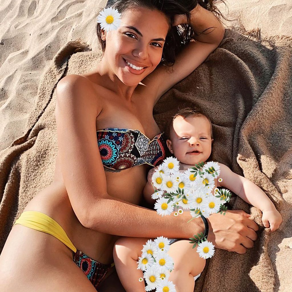 Bruna Rodrigues mit ihrer Tochter, August 2020