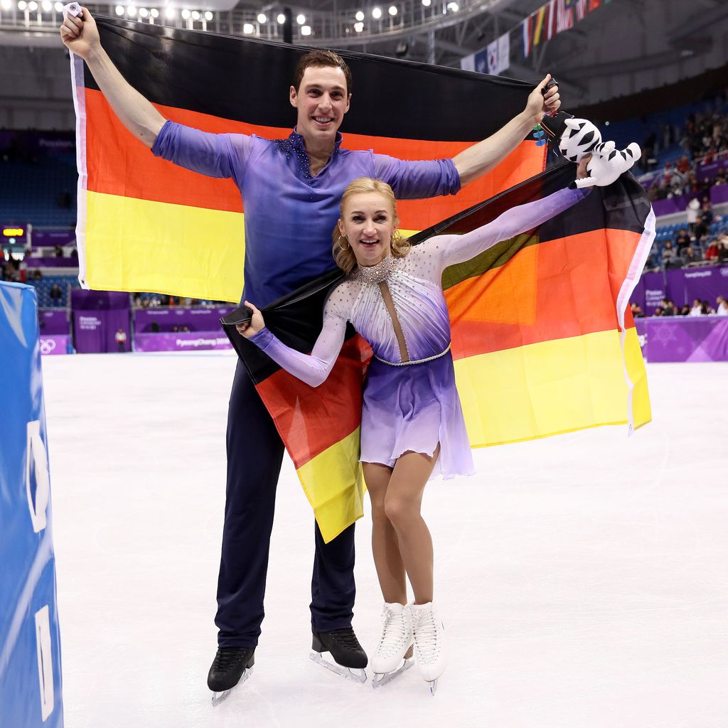 Bruno Massot und Aljona Savchenko, Deutsches Eiskunstlaufpaar bei Olympia 2018