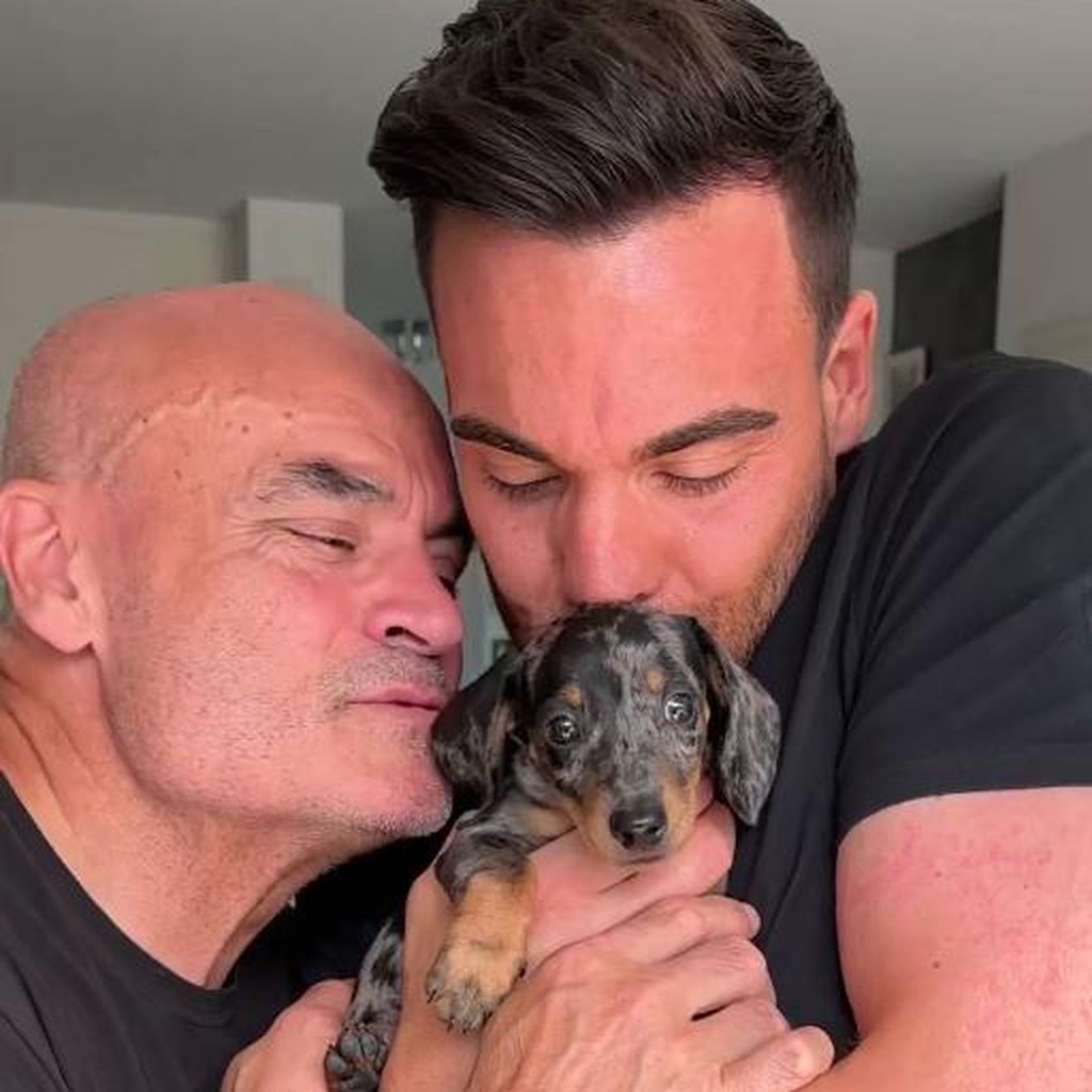 Stefano Zarrella mit seinem Vater Bruno im Juli 2023