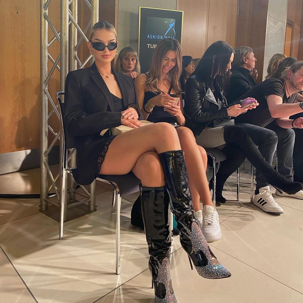 Cäcilia Zimmer im März 2022 auf der Fashion Week in Berlin