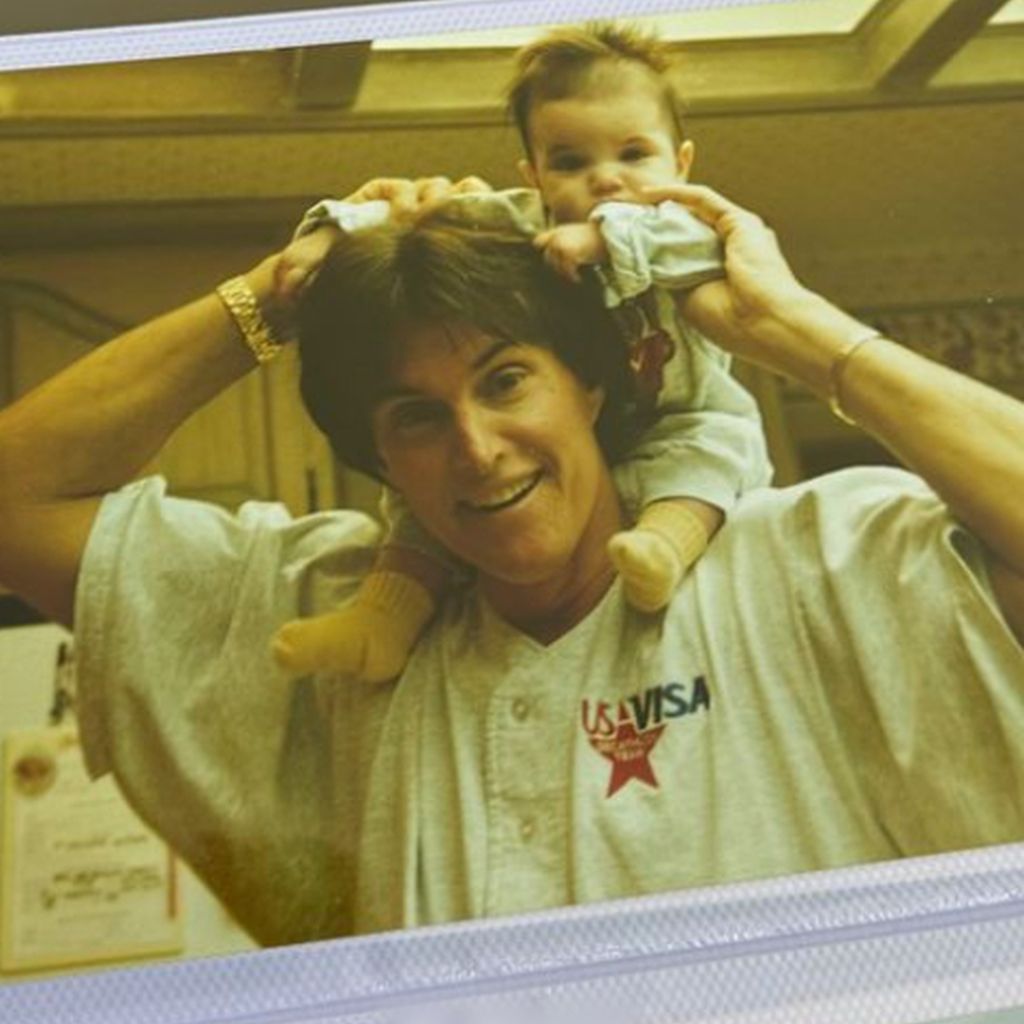 Caitlyn Jenner und ihre Tochter Kendall als Baby