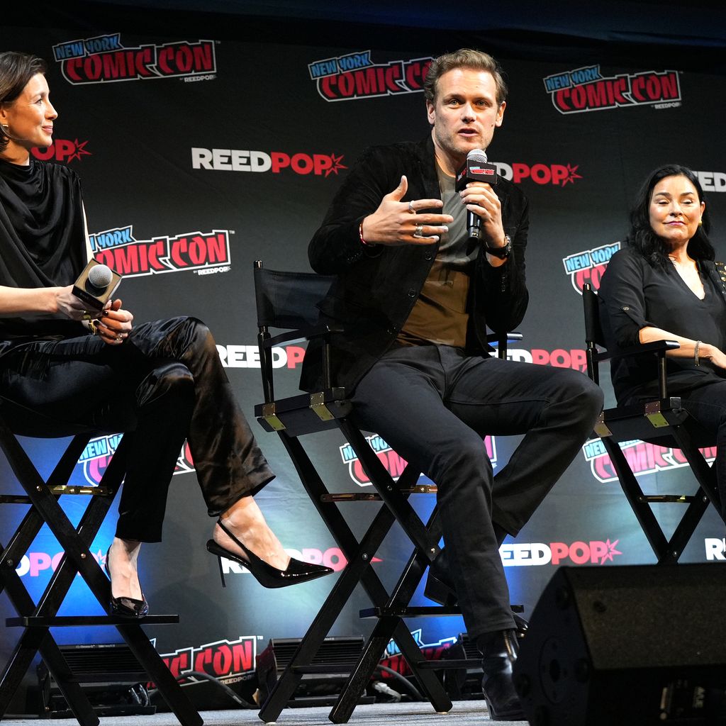 Caitriona Balfe, Sam Heughan und Diana Gabaldon in New York, Oktober 2024