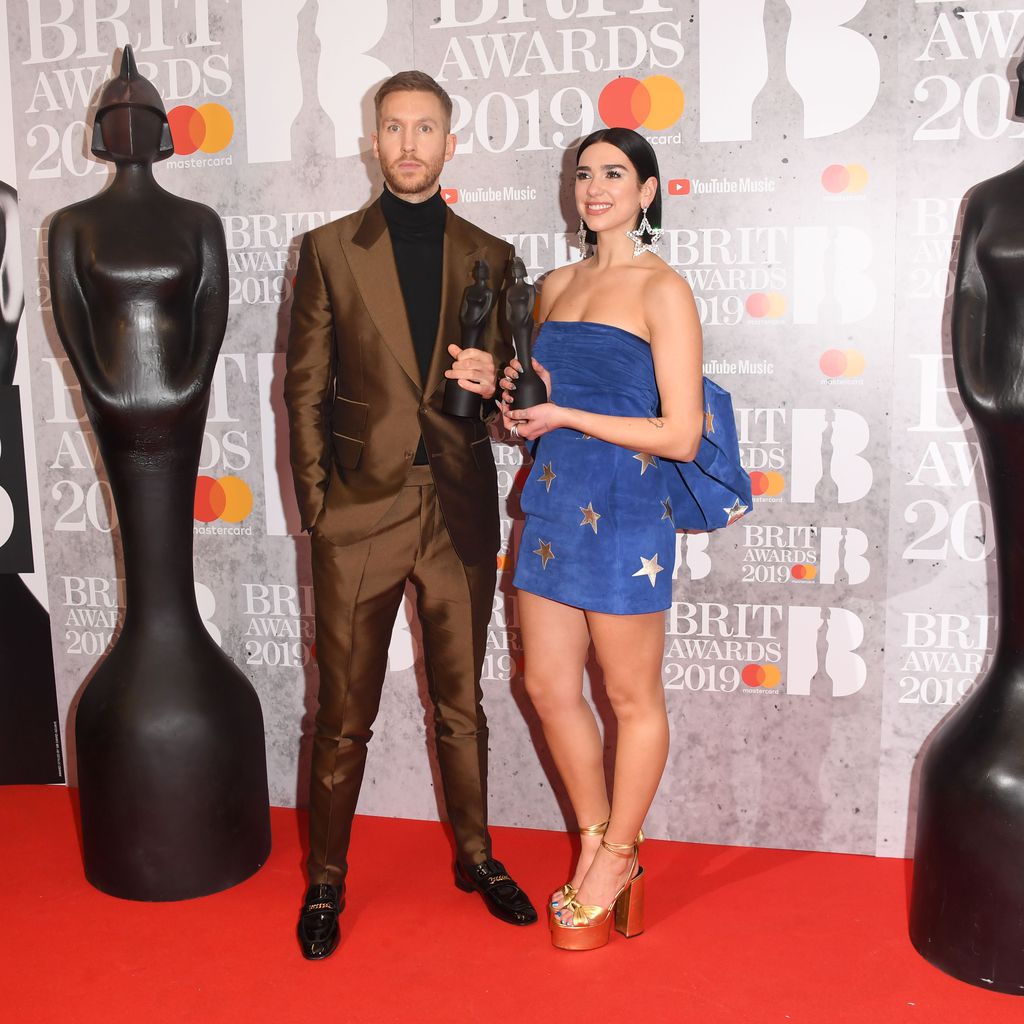Calvin Harris und Dua Lipa bei den Brit Awards 2019