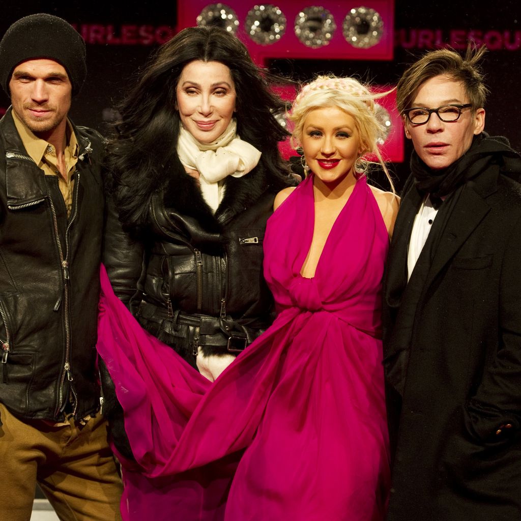 Cam Gigandet, Cher, Christina Aguilera, Steven Antin und Kristen Bell, Premiere von "Burlesque" in Berlin