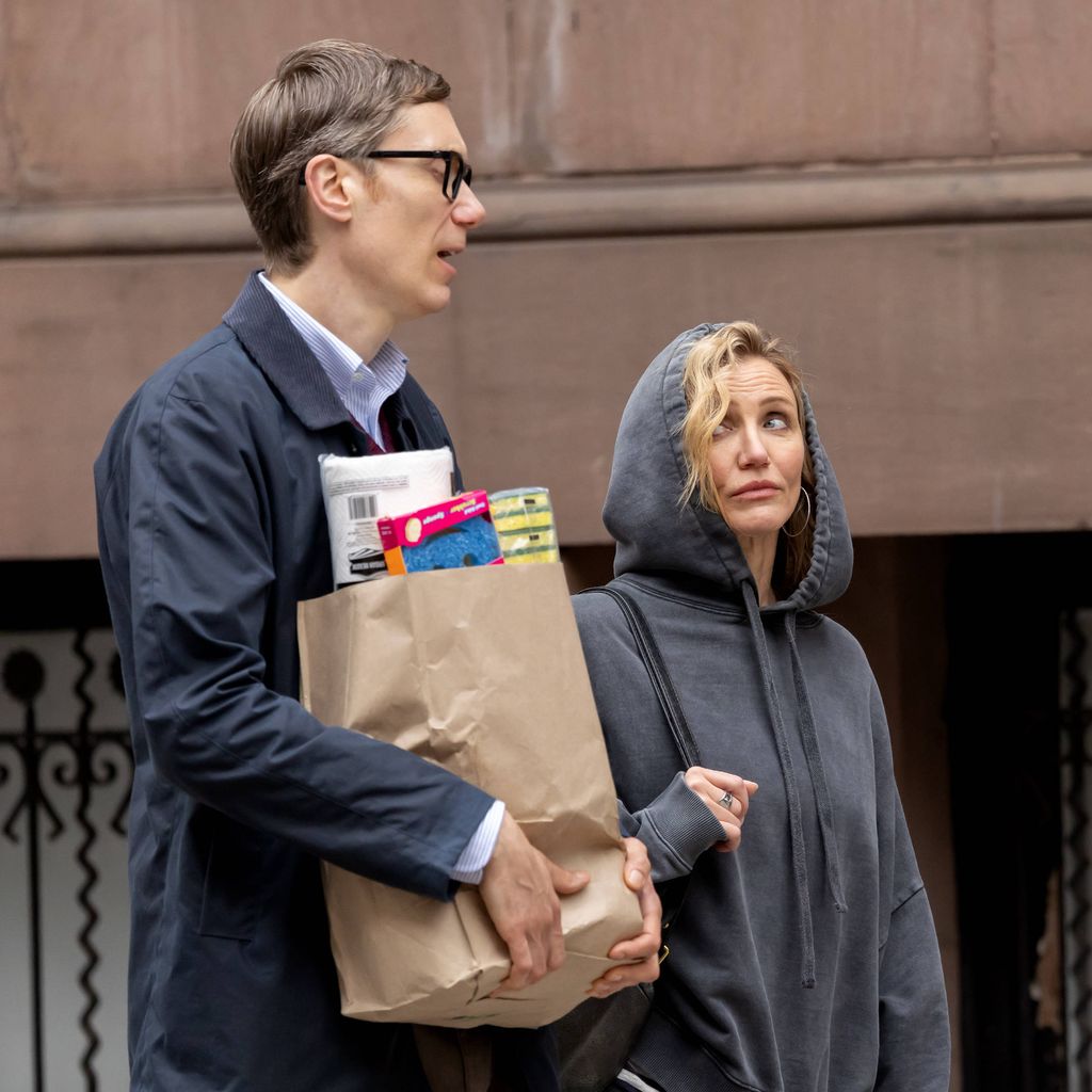 Cameron Diaz und Stephen Merchant drehen Szenen für "The Sham" in New York City