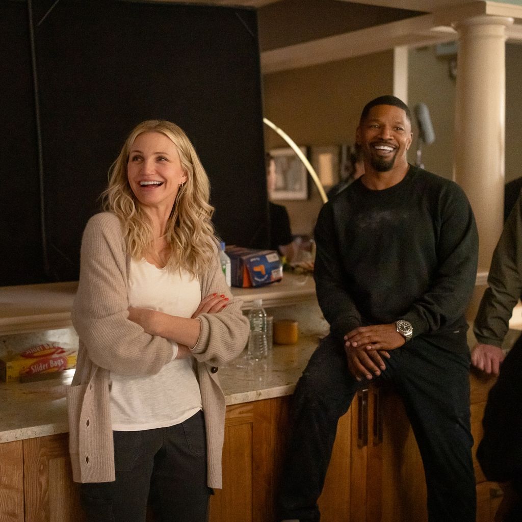 Cameron Diaz und Jamie Foxx am "Back in Action"-Set