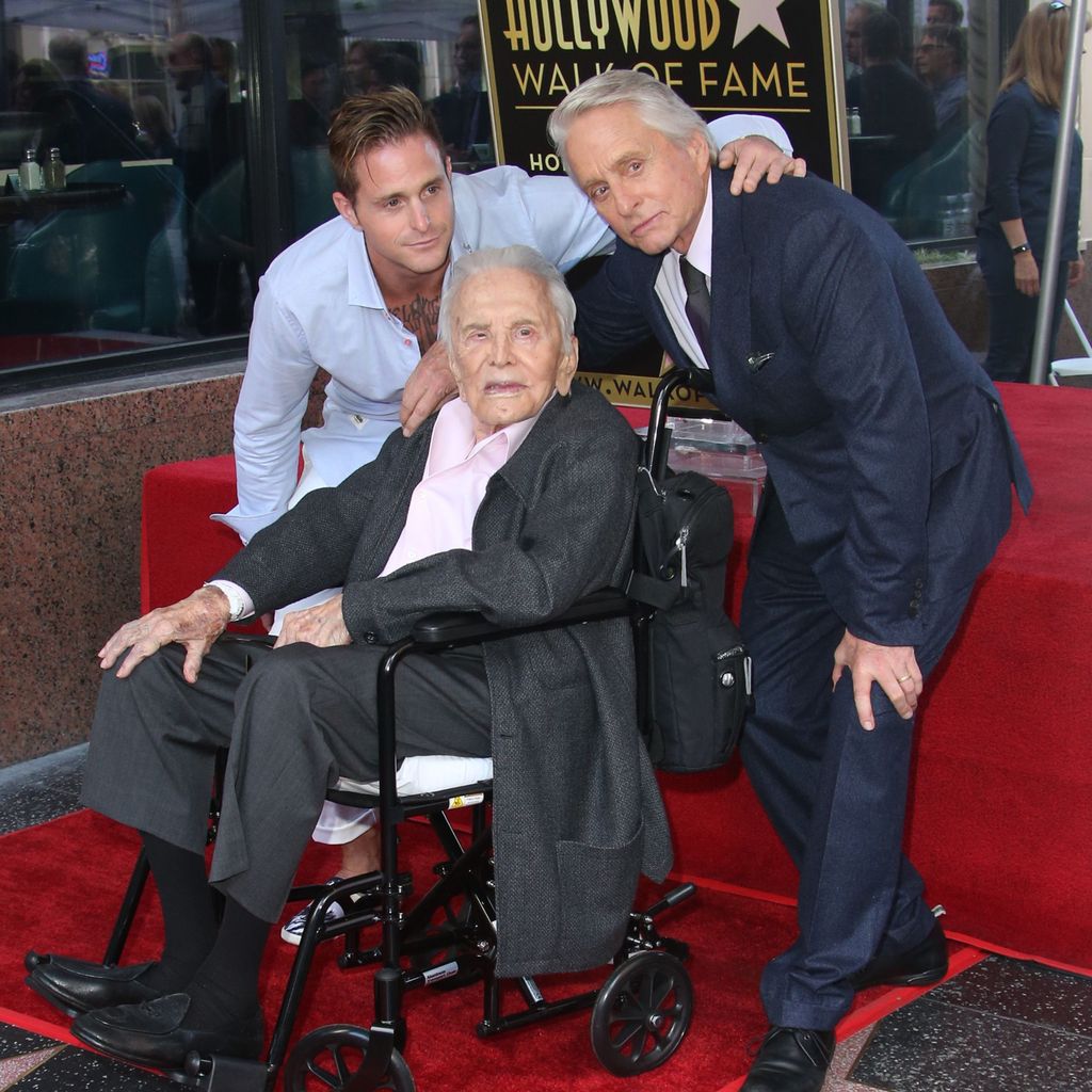 Cameron, Kirk und Michael Douglas in Hollywood im November 2018