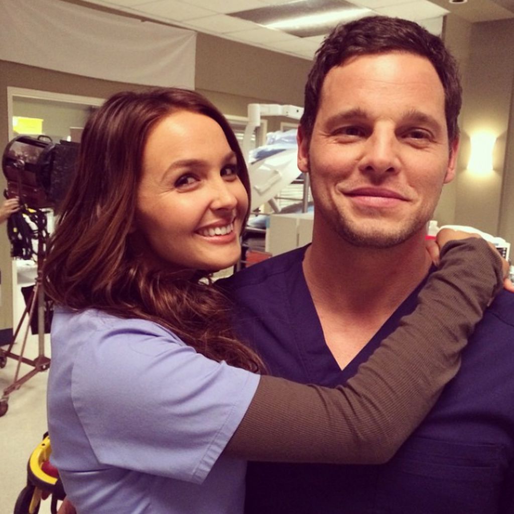 Camilla Luddington und Justin Chambers am "Grey's Anatomy"-Set