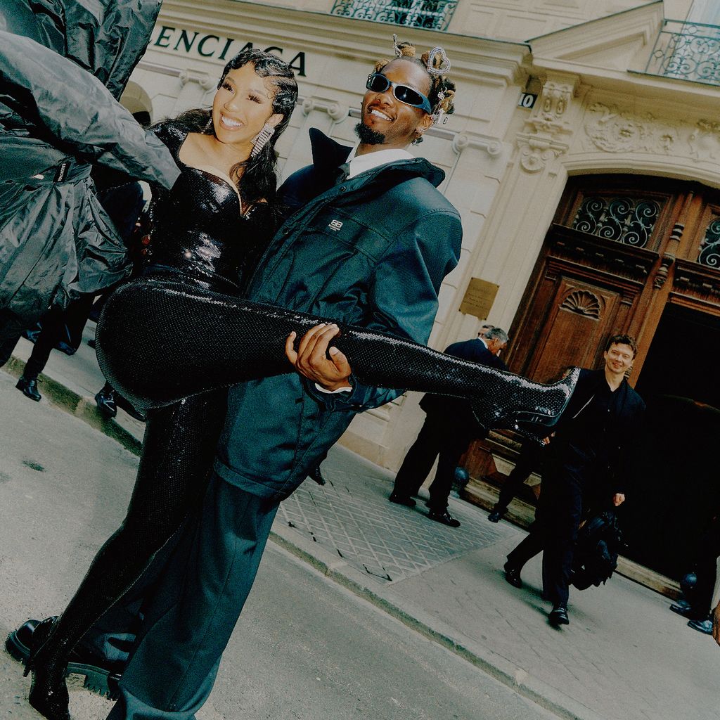 Cardi B und Offset bei der Balenciaga Show in Paris