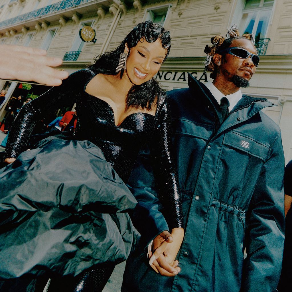 Cardi B und Offset bei der Balenciaga Show in Paris