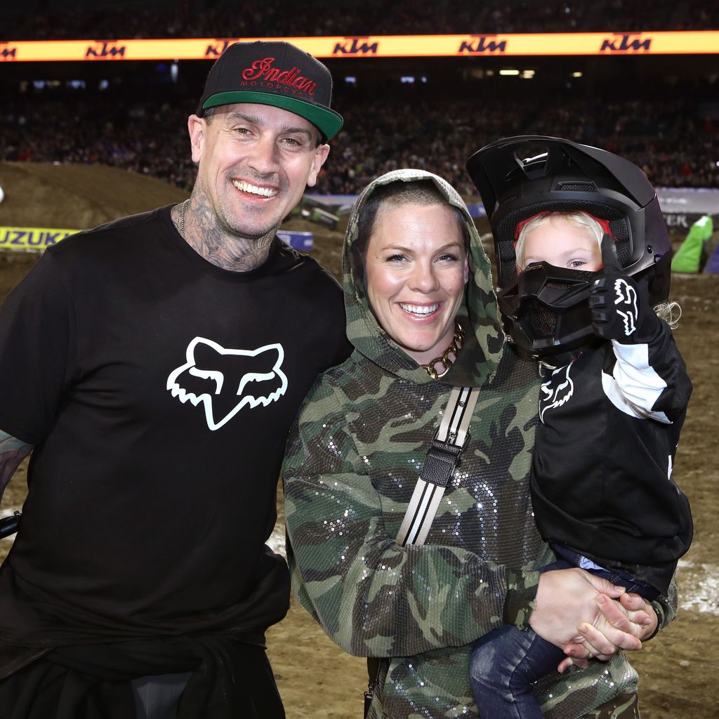 Carey Hart, Pink und Jameson Moon Hart im Januar 2020