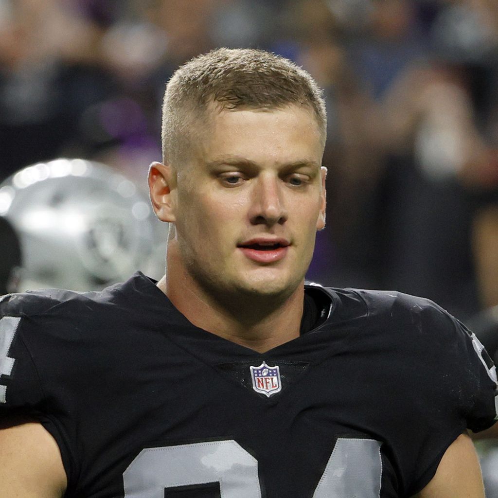 Carl Nassib bei einem Spiel der Las Vegas Raiders, September 2021