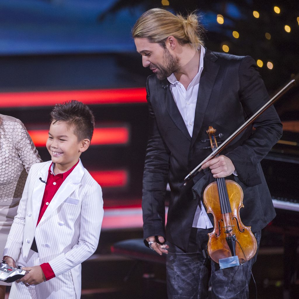 Carmen Nebel, Ricky Kam und David Garrett bei der Show "Heiligabend mit Carmen Nebel"