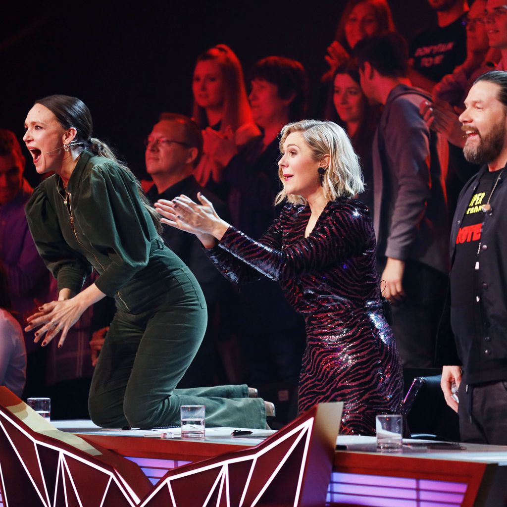 Carolin Kebekus, Ruth Moschner und Rea Garvey bei "The Masked Singer" 2020