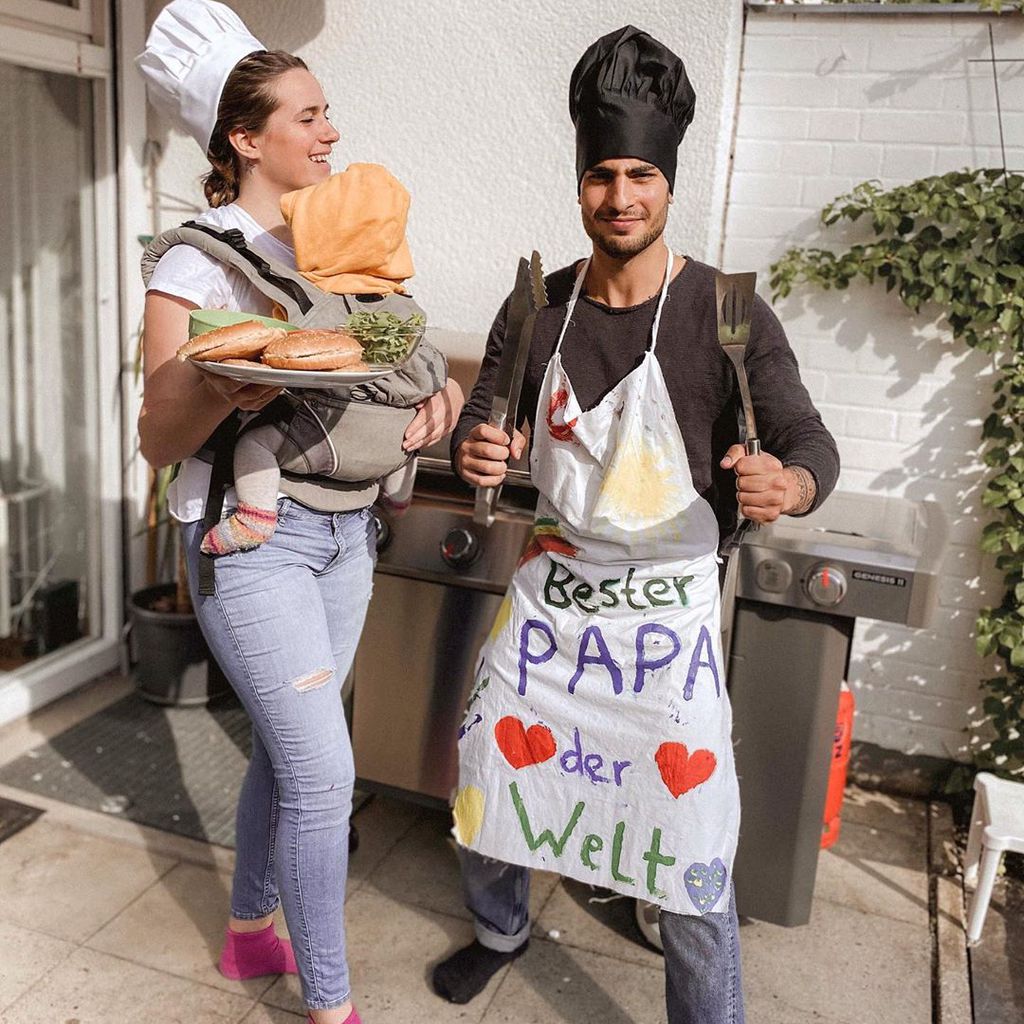 Caroline Steinhof, Timur Ülker und Sohn Ilay Kaan im Mai 2020