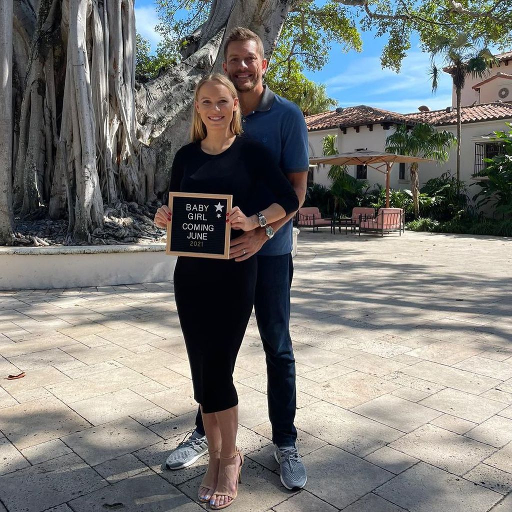 Caroline Wozniacki und David Lee im Februar 2021