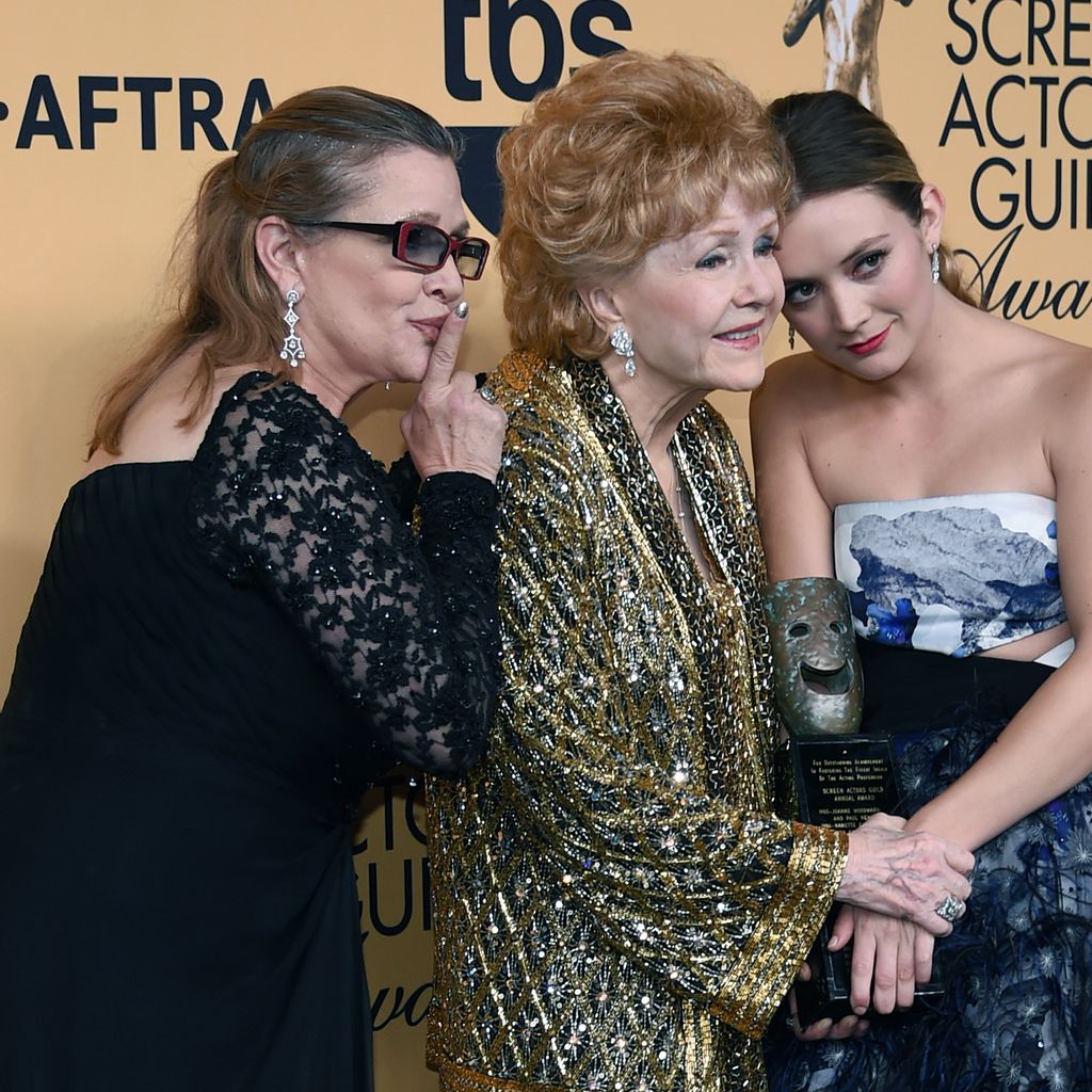 Carrie Fisher, Debbie Reynolds und Billie Lourd bei den 21. Screen Actors Guild Awards, Januar 2015