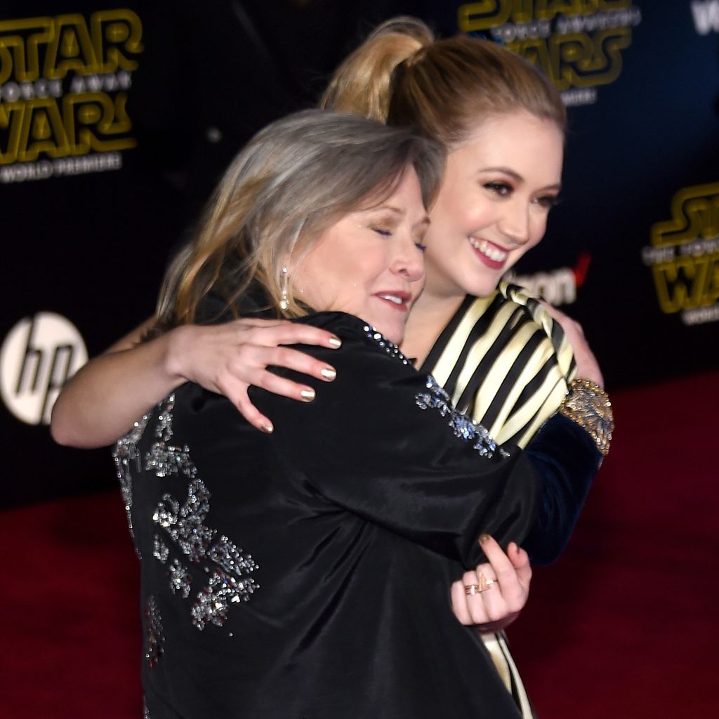 Carrie Fisher mit Tochter Billie Lourd bei der "Star Wars"-Premiere 2014