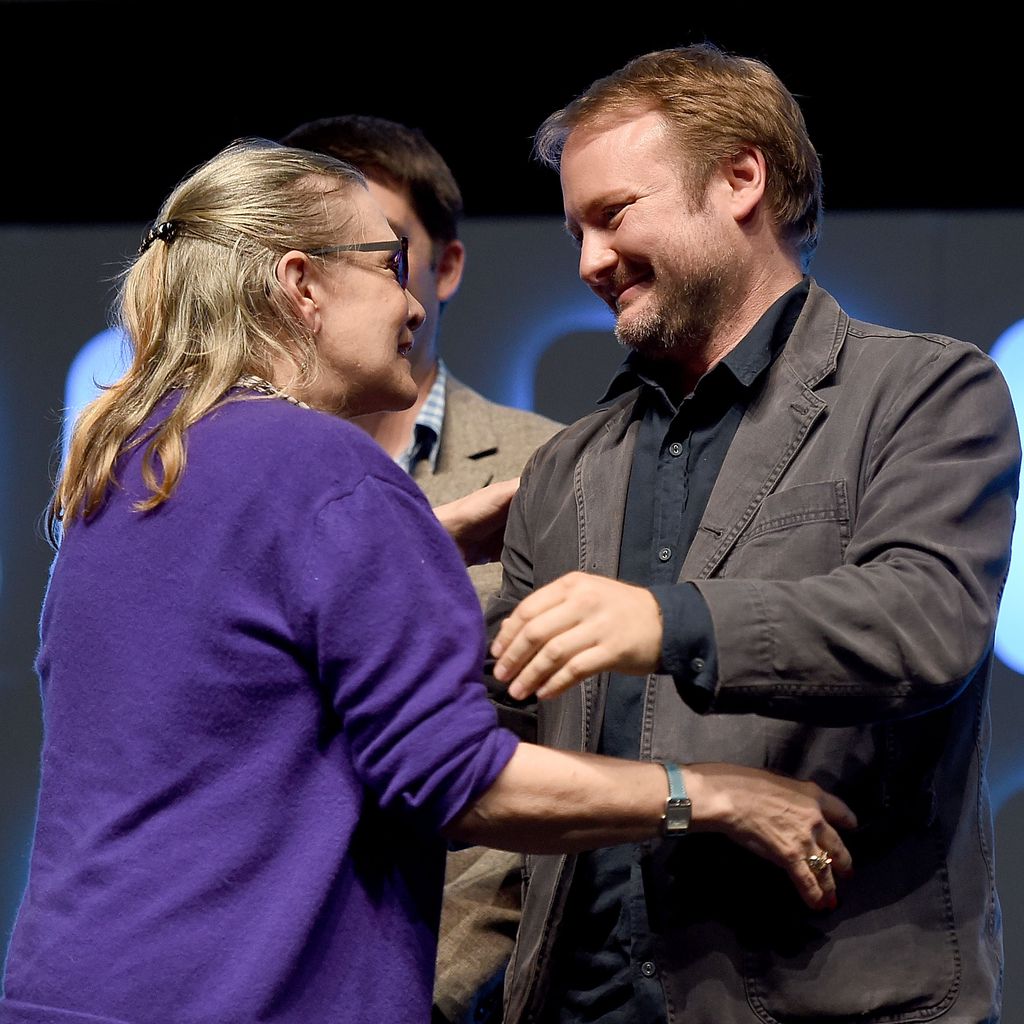 Carrie Fisher und Rian Johnson auf der Star Wars Celebration 2016