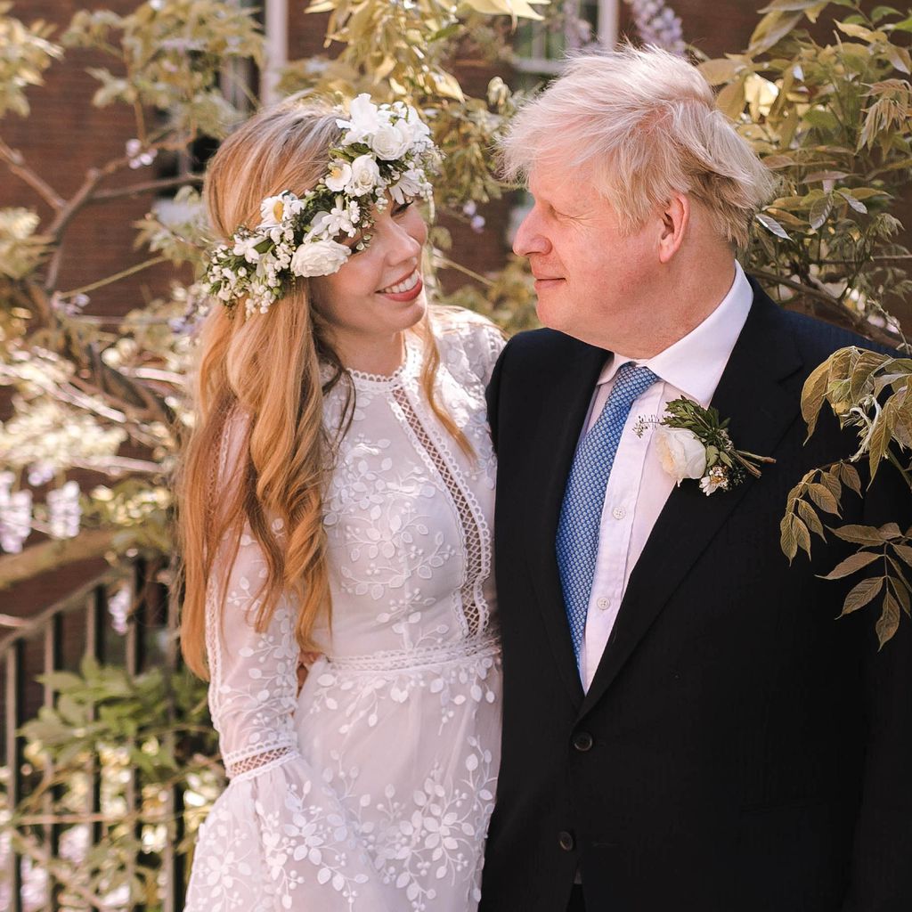 Carrie und Boris Johnson an ihrem Hochzeitstag im Mai 2021