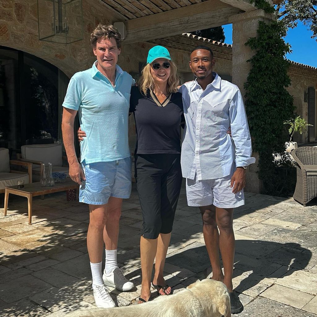 Carsten Maschmeyer, Veronica Ferres und David Alaba im August 2025 in Südfrankreich