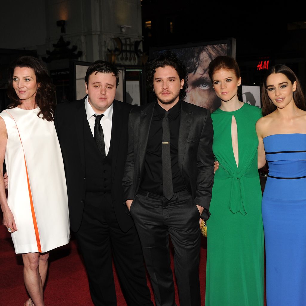 Emilia Clarke, Kit Harington, Michelle Fairley, Rose Leslie und Nikolaj Coster-Waldau
